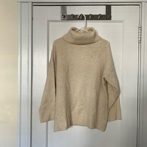 Mango cream turtleneck sweater